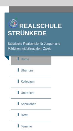 Vorschau der mobilen Webseite www.realschule-struenkede.de, Realschule Strünkede