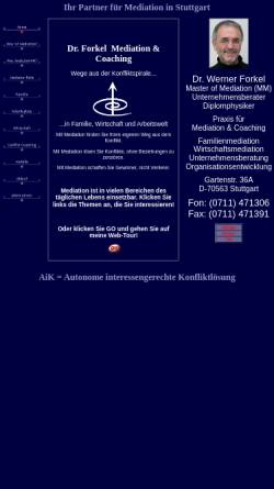 Vorschau der mobilen Webseite www.mediator-stuttgart.de, Dr. Forkel Mediation und Coaching