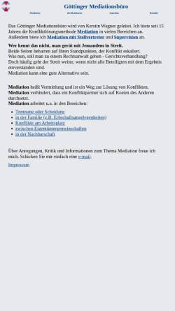 Vorschau der mobilen Webseite www.goettingen-mediation.de, Göttinger Mediationsbüro - Kerstin Wagner
