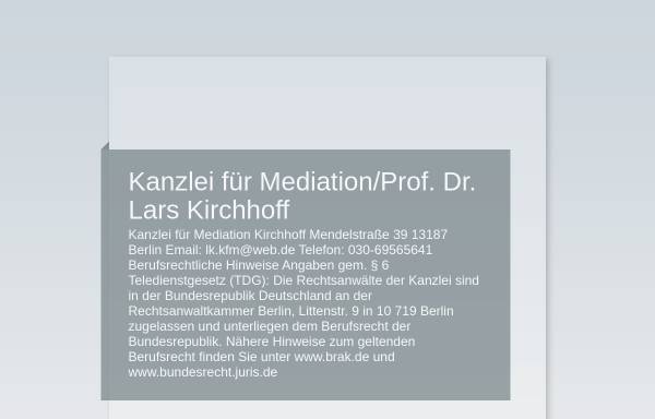 Vorschau von www.kanzlei-fuer-mediation.de, Kanzlei für Mediation - Ade, Gläßer, Kirchhoff, Olbrisch