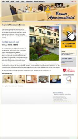 Vorschau der mobilen Webseite bremer-apartmenthotel.de, Bremer Apartmenthotel