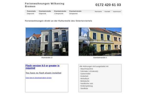 Vorschau von www.ferienwohnungen-wilkening.de, Ferienwohnungen Wilkening