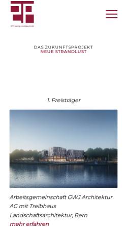 Vorschau der mobilen Webseite www.strandlust.de, Hotel Strandlust Vegesack