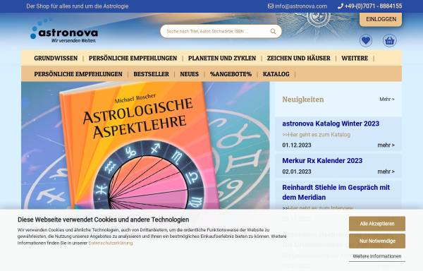 Vorschau von www.astronova.de, astronova Buchversand