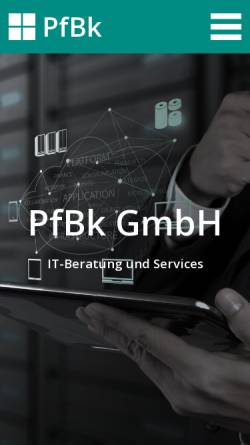 Vorschau der mobilen Webseite pfbk.de, PfBk Partner für Bürokommunikation GmbH