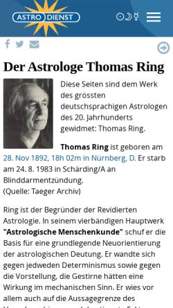 Vorschau der mobilen Webseite www.astro.com, Thomas Ring