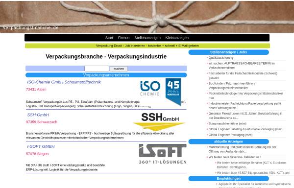Vorschau von www.verpackungsbranche.de, Verpackungsbranche.de by Firma Emrich Internetdienste