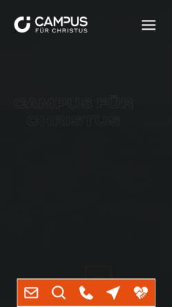 Vorschau der mobilen Webseite www.cfc-online.org, Campus für Christus e.V. Deutschland