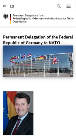 Vorschau der mobilen Webseite nato.diplo.de, Ständige Vertretung der Bundesrepublik Deutschland im Nordatlantikrat (bei der NATO)