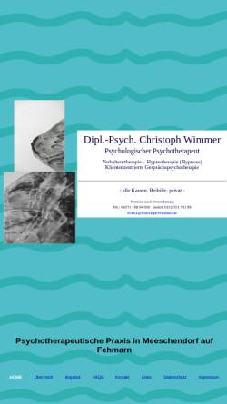 Vorschau der mobilen Webseite www.christophwimmer.de, Christoph Wimmer