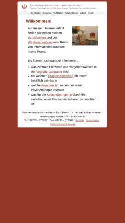 Vorschau der mobilen Webseite praxis-schewe.de, Dr. Katrin Schewe