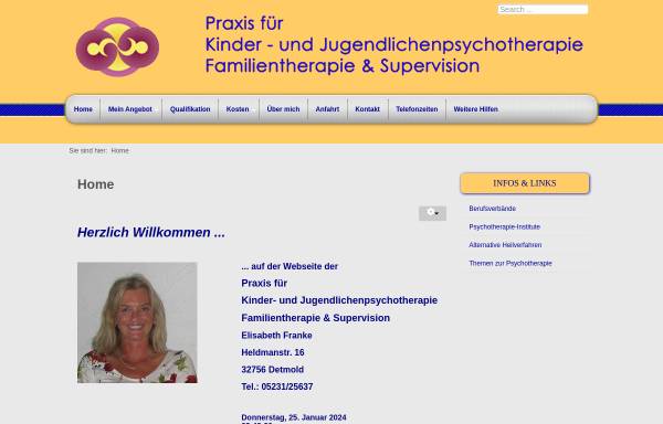 Vorschau von www.psychotherapie-detmold.de, Elisabeth Franke