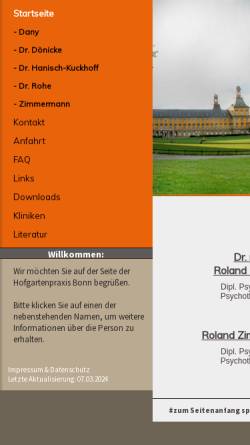 Vorschau der mobilen Webseite www.hofgartenpraxis.de, Hofgartenpraxis Bonn
