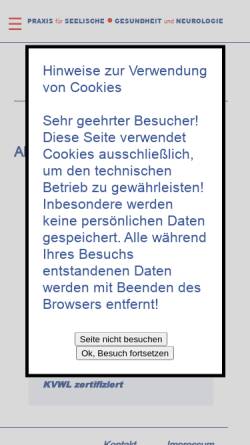 Vorschau der mobilen Webseite www.praxis-seelische-gesundheit.de, Praxis für seelische Gesundheit- Gemeinschaftspraxis für Psychiatrie, Psychotherapie und Psychosomatik