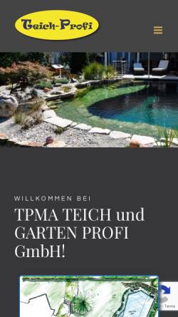 Vorschau der mobilen Webseite www.teichprofi.at, Thomas Peschen, Teichprofi