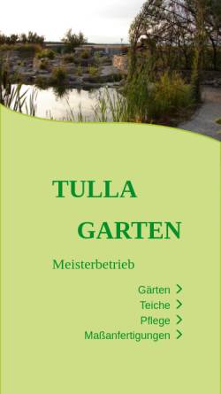 Vorschau der mobilen Webseite www.tulla-garten.at, Tulla Garten Meisterbetrieb