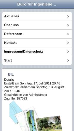 Vorschau der mobilen Webseite www.bil-witzenhausen.de, Büro für Ingenieurbiologie und Landschaftsplanung GbR