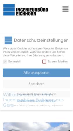 Vorschau der mobilen Webseite www.eichhorn-ib.de, Goglin, Harry