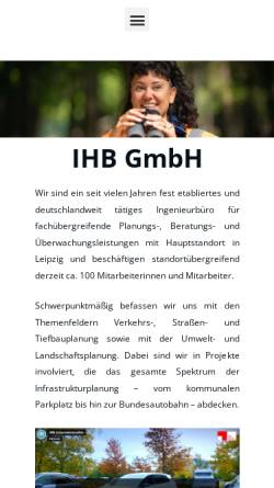Vorschau der mobilen Webseite www.ihbgmbh.com, IHB GmbH