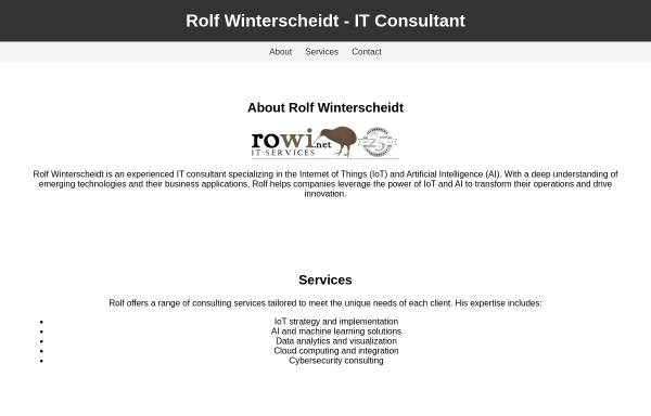 Vorschau von www.rowi.net, rowi.net IT-Services