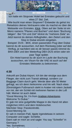 Vorschau der mobilen Webseite www.lalasreisen.de, Stopover in Dubai [Volker Goeke]