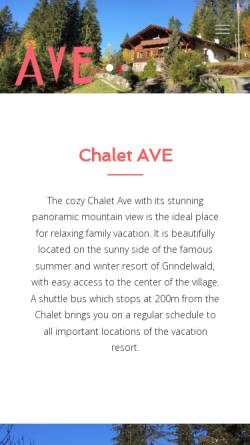 Vorschau der mobilen Webseite www.grindelwald-ave.ch, Chalet Ave in Grindelwald