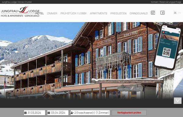 Vorschau von www.jungfraulodge.ch, Hotel Jungfrau Lodge