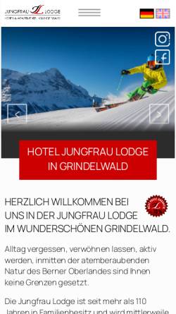 Vorschau der mobilen Webseite www.jungfraulodge.ch, Hotel Jungfrau Lodge