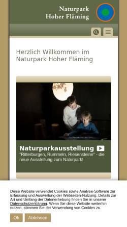 Vorschau der mobilen Webseite www.flaeming.net, Naturpark Hoher Fläming