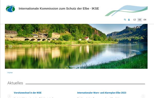 Vorschau von www.ikse-mkol.org, Internationale Kommission zum Schutz der Elbe (IKSE)