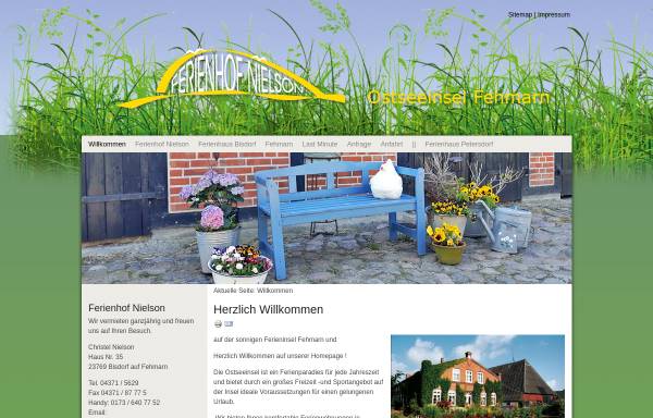 Vorschau von www.ferienhof-nielson.de, Ferienwohnungen Familie Nielson