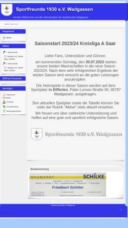 Vorschau der mobilen Webseite www.sfwadgassen.de, SF Wadgassen 1930 e.V.