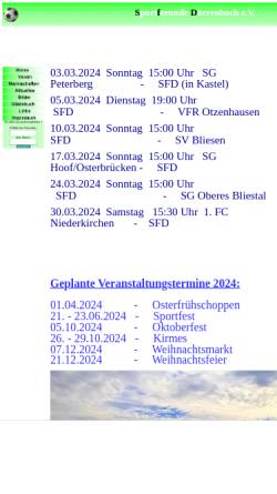 Vorschau der mobilen Webseite www.sf-doerrenbach.de, Sportfreunde Dörrenbach