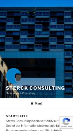 Vorschau der mobilen Webseite www.sterck.com, Sterck Consulting
