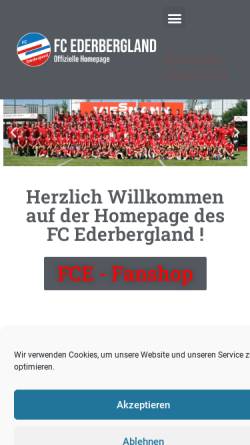 Vorschau der mobilen Webseite www.fcederbergland.de, FC Ederbergland