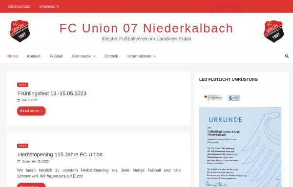 Vorschau von www.fc-niederkalbach.de, FC Union 07 Niederkalbach e.V.