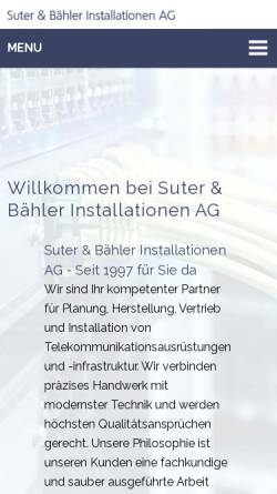 Vorschau der mobilen Webseite www.sbinstal.ch, Suter & Bähler Installationen AG
