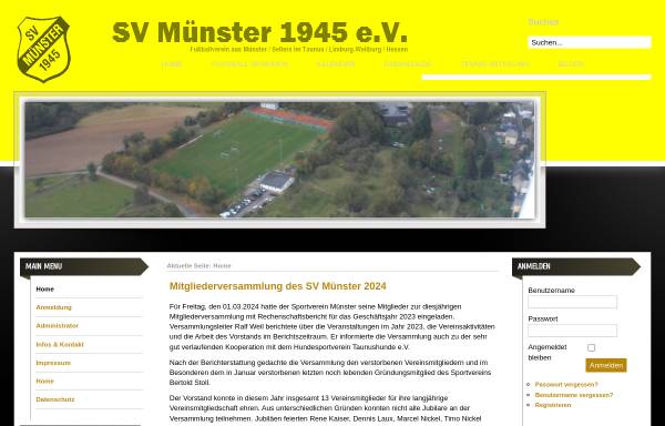 Vorschau von www.sv-muenster1945.de, SV 1945 Münster e.V.