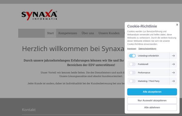 Vorschau von www.synaxa.at, Synaxa Informatik Deutsch OEG