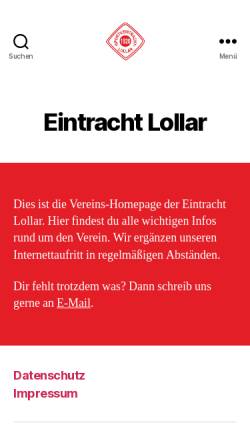 Vorschau der mobilen Webseite www.eintracht-lollar.de, SV Eintracht 1920 Lollar. e. V.