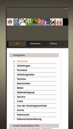 Vorschau der mobilen Webseite www.tsg-schlitz.de, TSG 'Slitisa' Schlitz