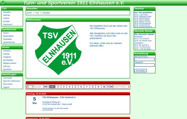 Vorschau von www.tsv-elnhausen.de, TSV Elnhausen