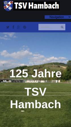 Vorschau der mobilen Webseite www.tsv-hambach.de, TSV Hambach