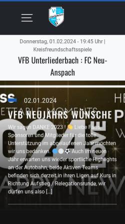 Vorschau der mobilen Webseite www.vfb-unterliederbach.de, VfB Unterliederbach 1912 e.V.