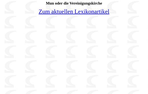 Vorschau von www.religio.de, Mun oder die Vereinigungskirche