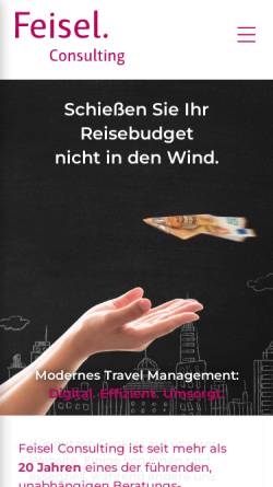 Vorschau der mobilen Webseite www.feisel-consulting.de, Feisel Consulting Travel Management Support