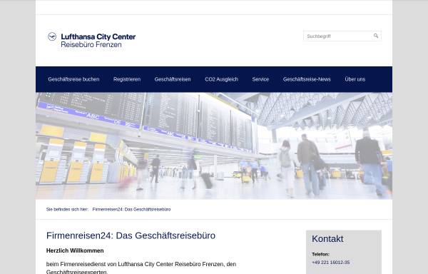 Vorschau von www.firmenreisen24.de, Reisebüro Frenzen Lufthansa City Center