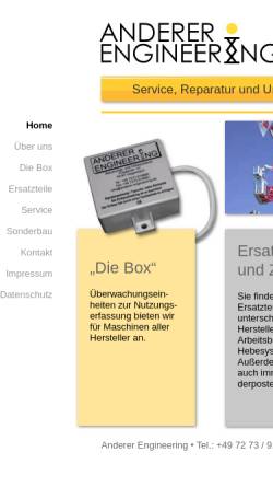 Vorschau der mobilen Webseite www.anderer-engineering.de, Anderer Engineering, Inh. Wolfram Anderer