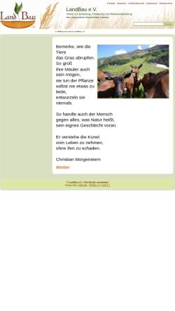Vorschau der mobilen Webseite www.landbauev.de, LandBau e.V. zur Erhaltung, Förderung und Weiterentwicklung des naturnahen bäuerlichen Lebens