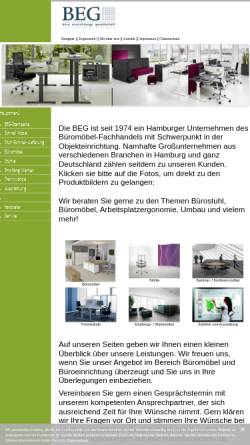 Vorschau der mobilen Webseite www.beg-hamburg.de, BEG Büroeinrichtungges. mbH & Co. KG